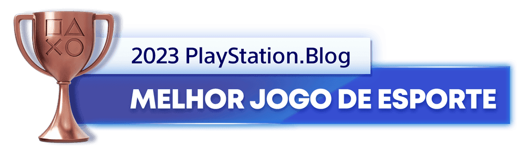 Troféu de Bronze para o vencedor da categoria Melhor Jogo de Esporte de 2023 do PlayStation Blog