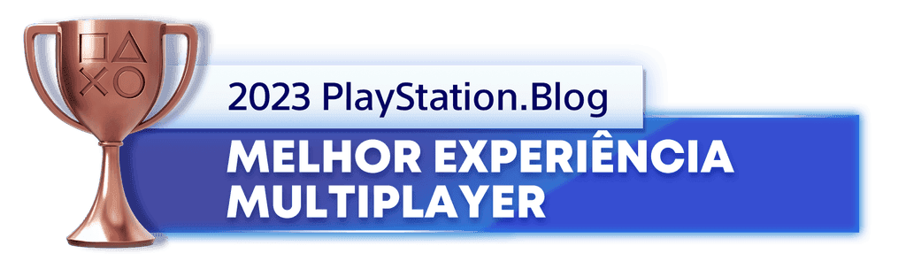 Troféu de Bronze para o vencedor da categoria Melhor Experiência Multijogador de 2023 do PlayStation Blog