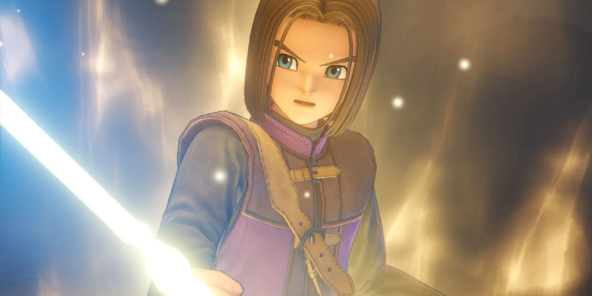 A screenshot of the hero from Dragon Quest 11.