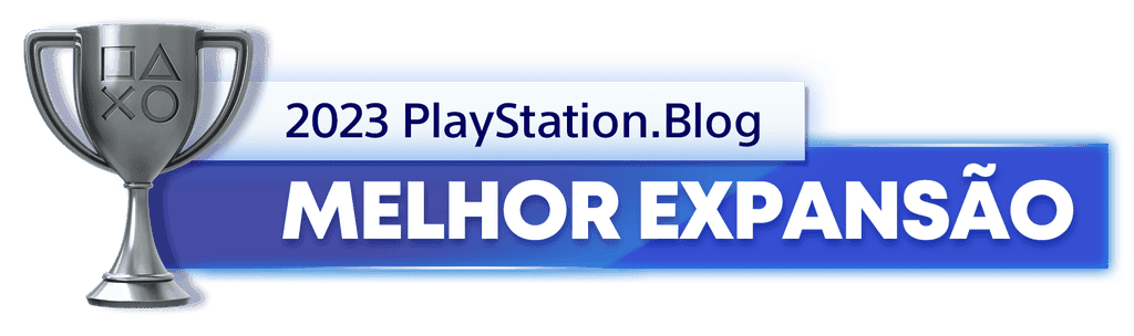 Troféu de Prata para o vencedor da categoria Melhor Expansão de 2023 do PlayStation Blog
