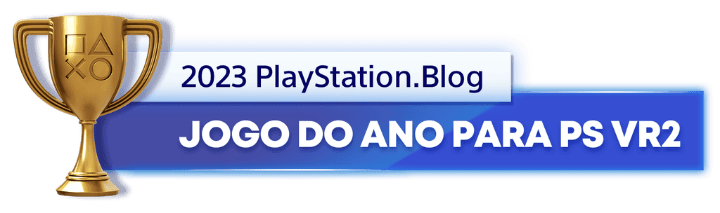 Troféu de Ouro para o vencedor da categoria Jogo do Ano para PS VR2 do  do PlayStation Blog