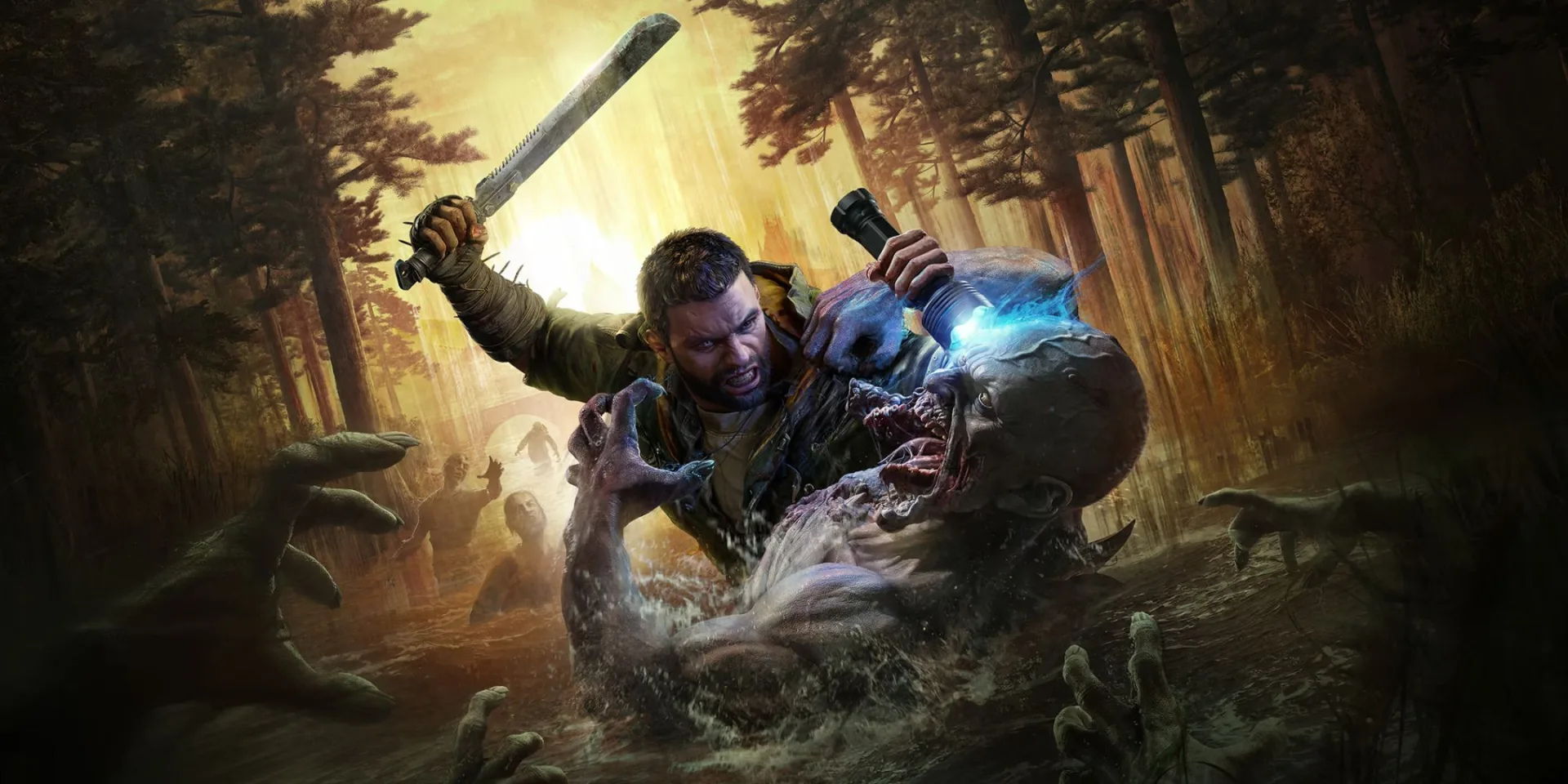 Kyle Crane and an infected monster in Dying Light: The Beast.