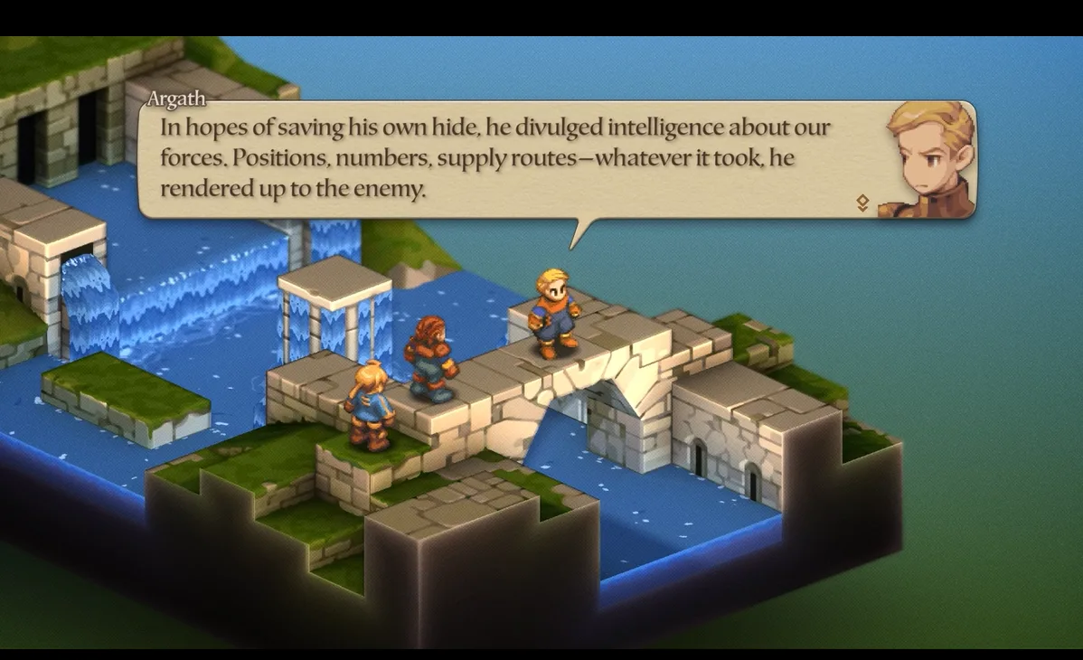 A cutscene in Final Fantasy Tactics: The Ivalice Chronicles. 