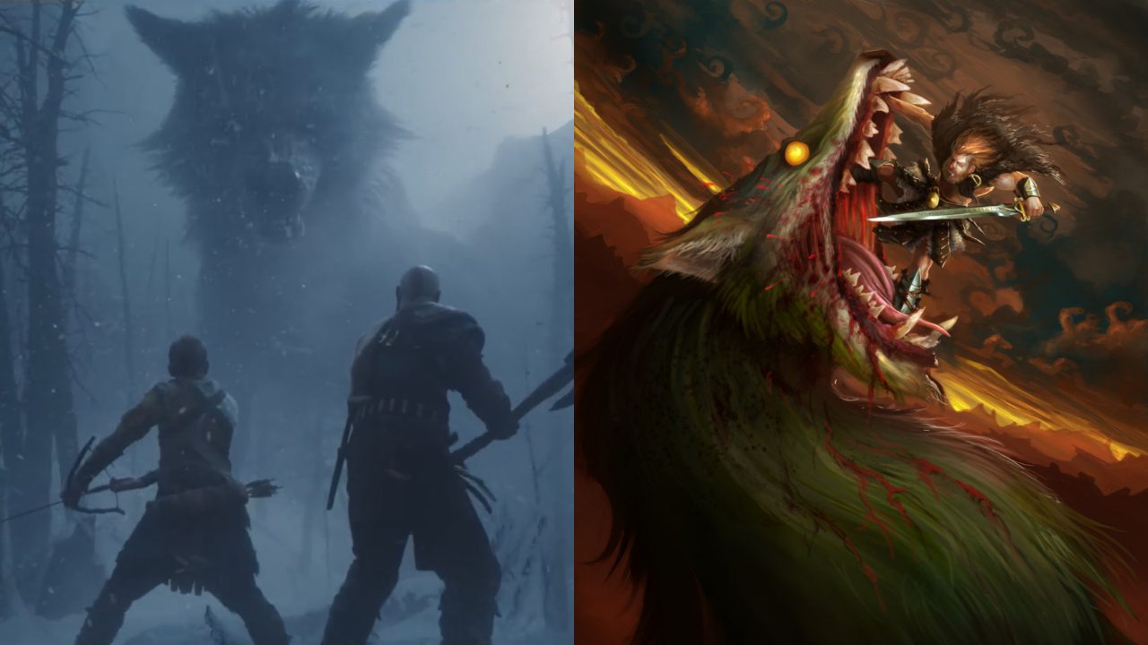 A história do lobo gigante em God of War Ragnarok