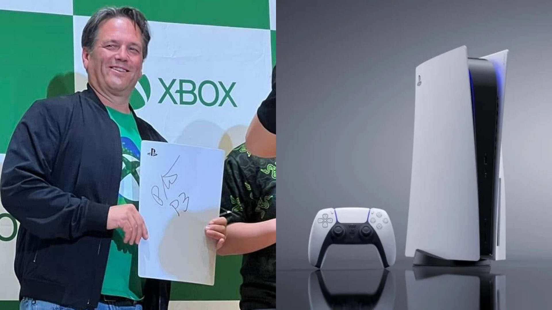 Não é montagem: Chefe do Xbox, Phil Spencer autografa capa do PS5