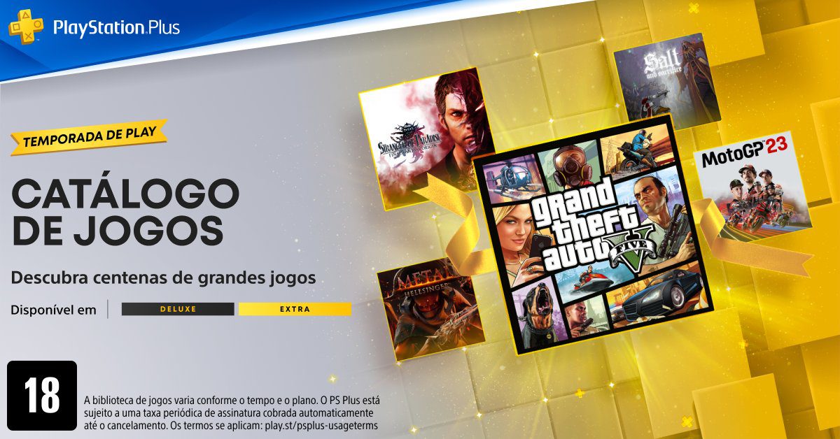 GTA 5 é um dos jogos da PlayStation Plus Extra e Deluxe de dezembro de 2023; Confira catálogo