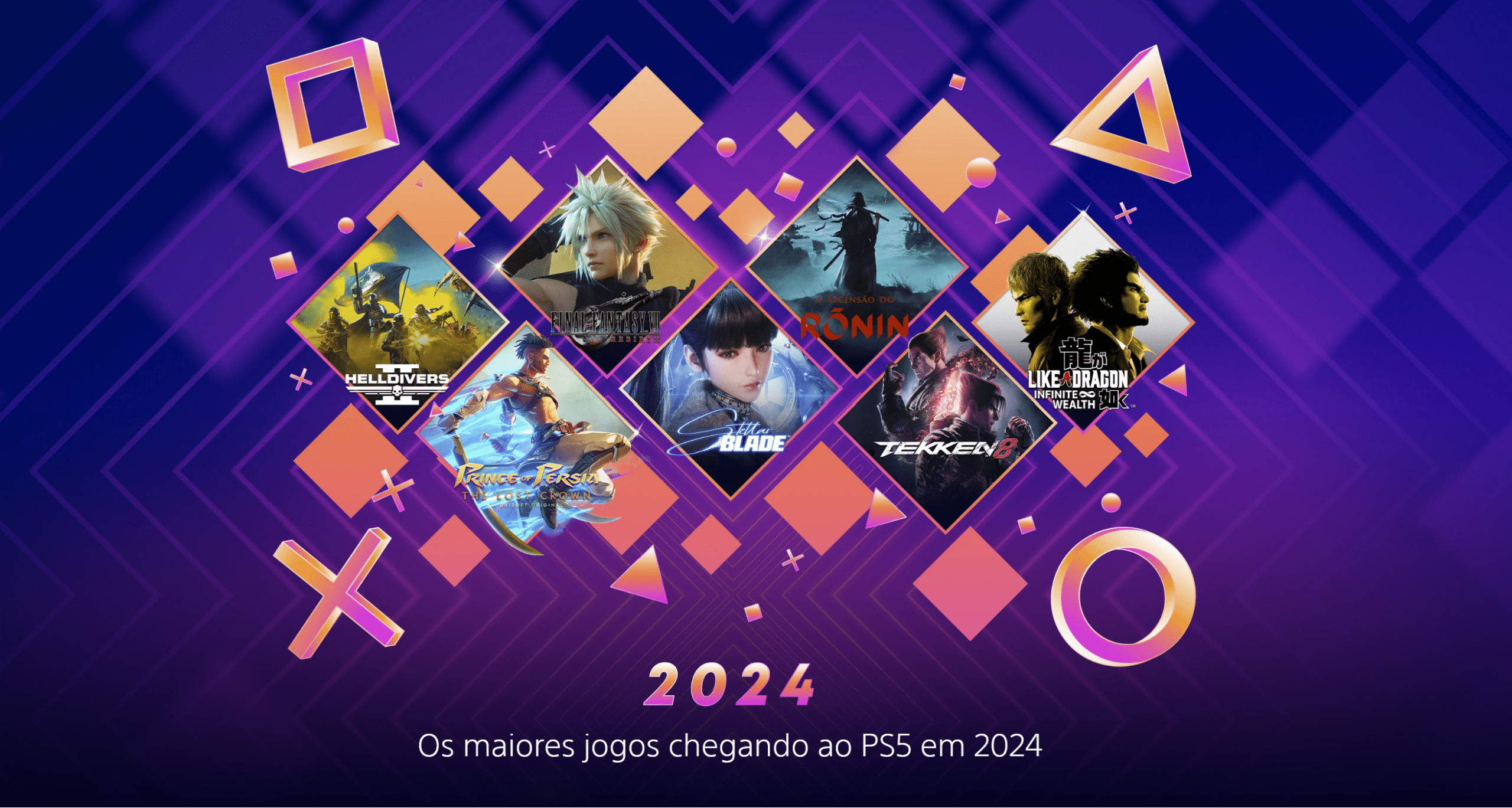 PlayStation lista os maiores lançamentos para PS5 em 2024