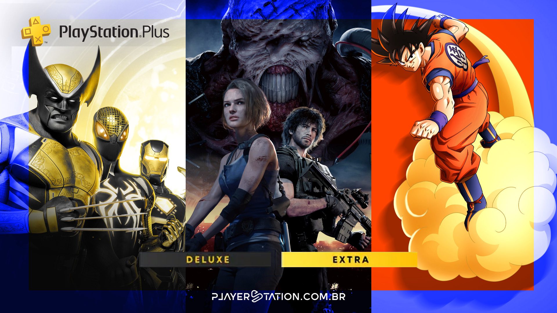 PlayStation Plus Extra e Deluxe de março de 2024 tem Resident Evil 3, Dragon Ball e mais