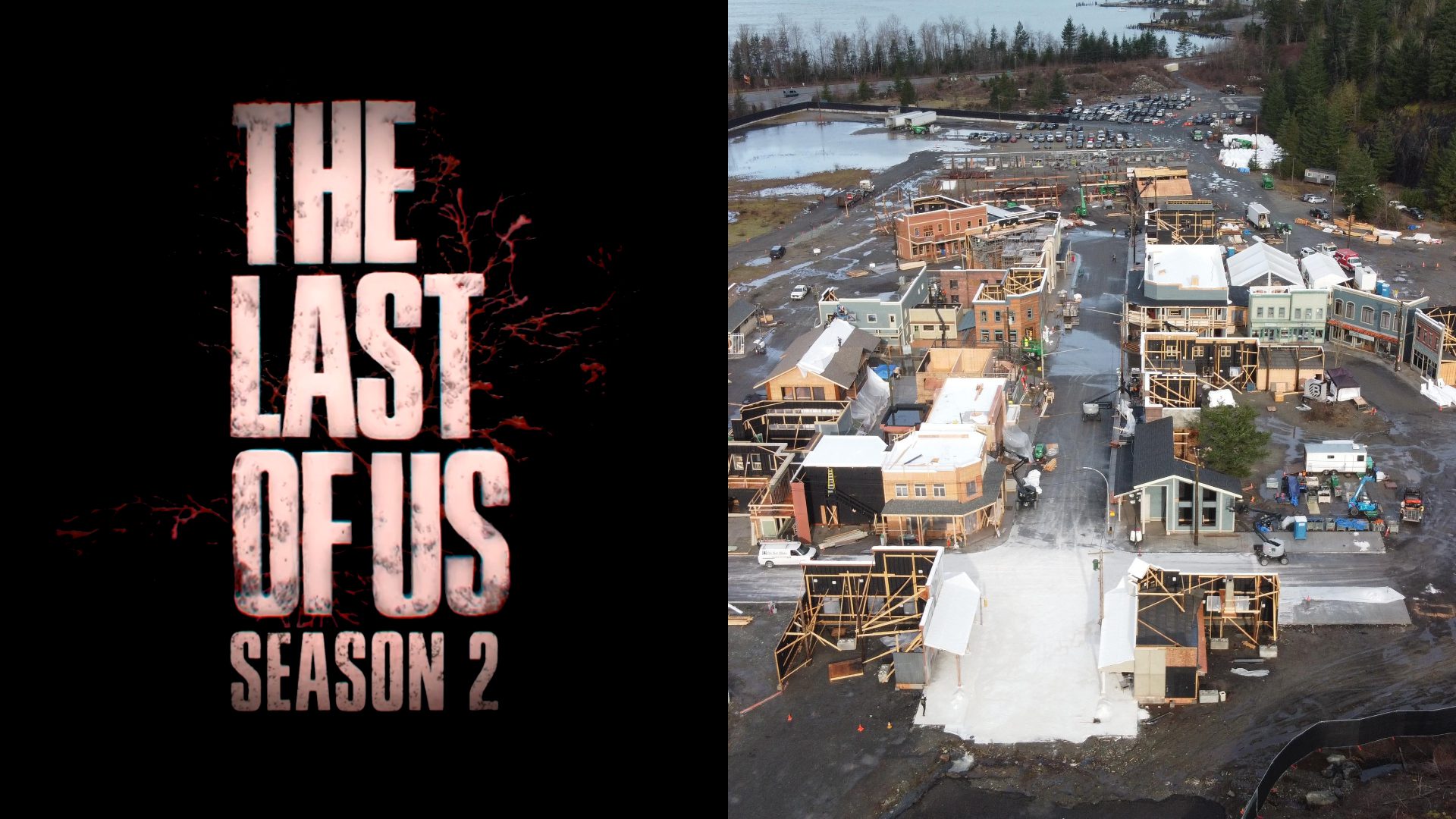 Set enorme de The Last of Us HBO visitado por drone